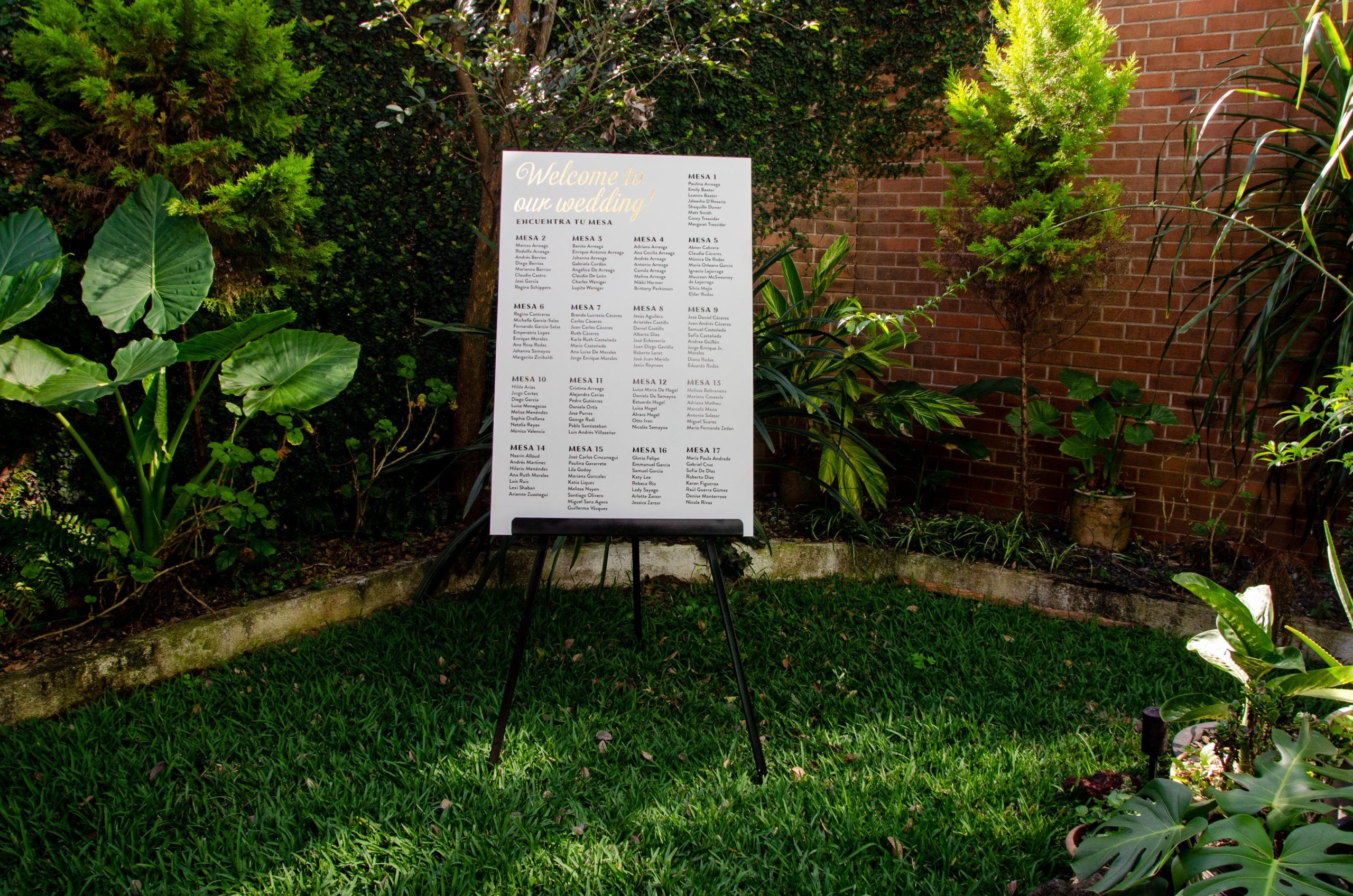 Rótulo de Seating Chart para Boda