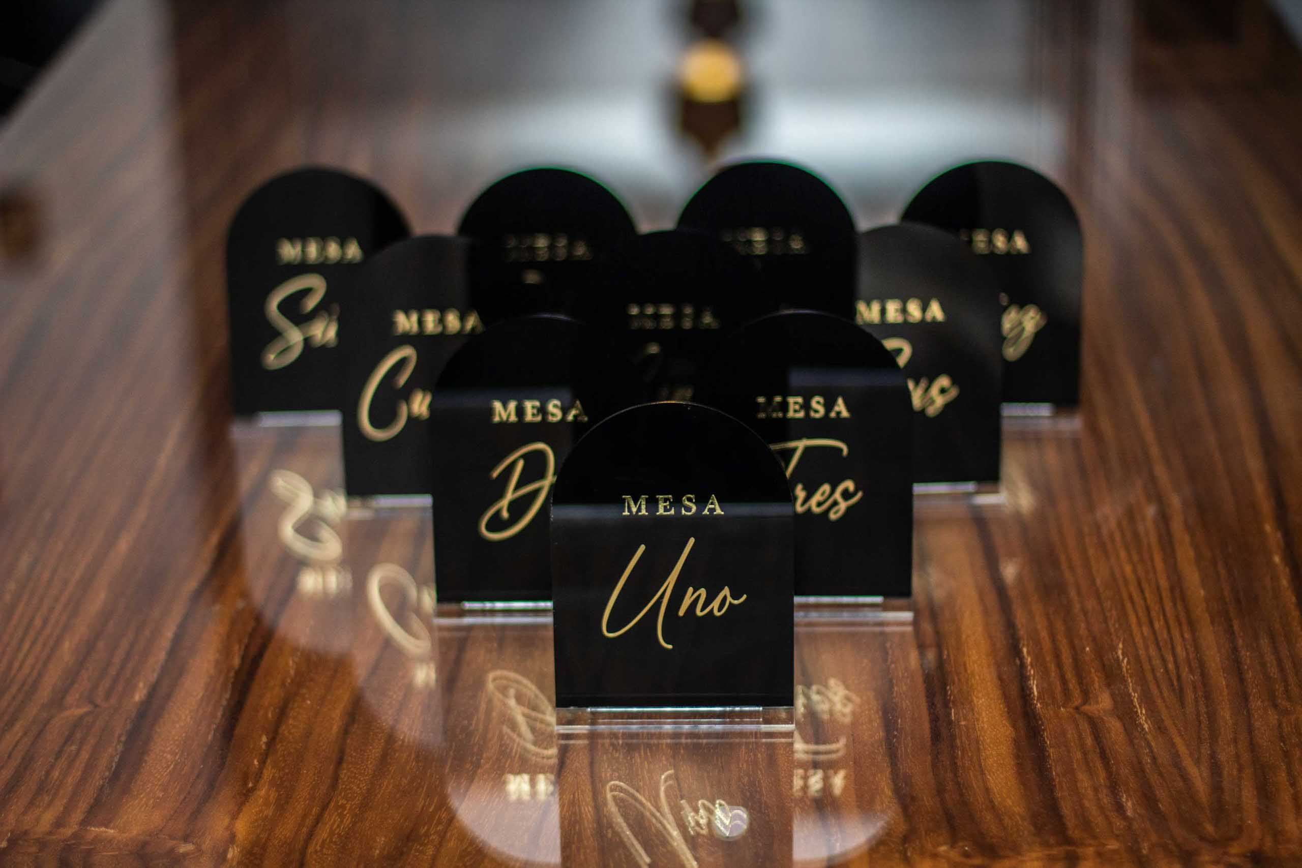 Números de mesa para boda