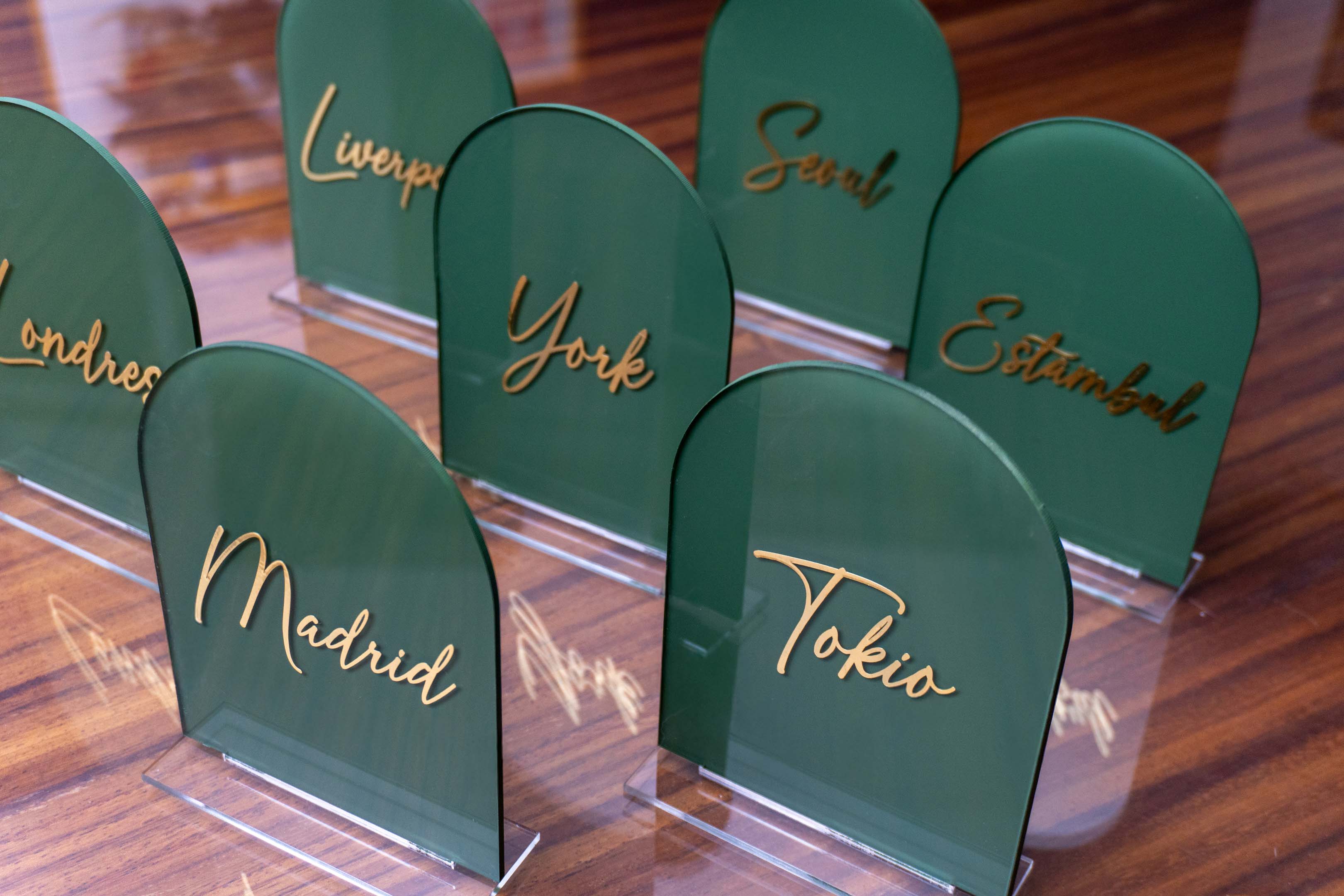 Números de mesa para boda