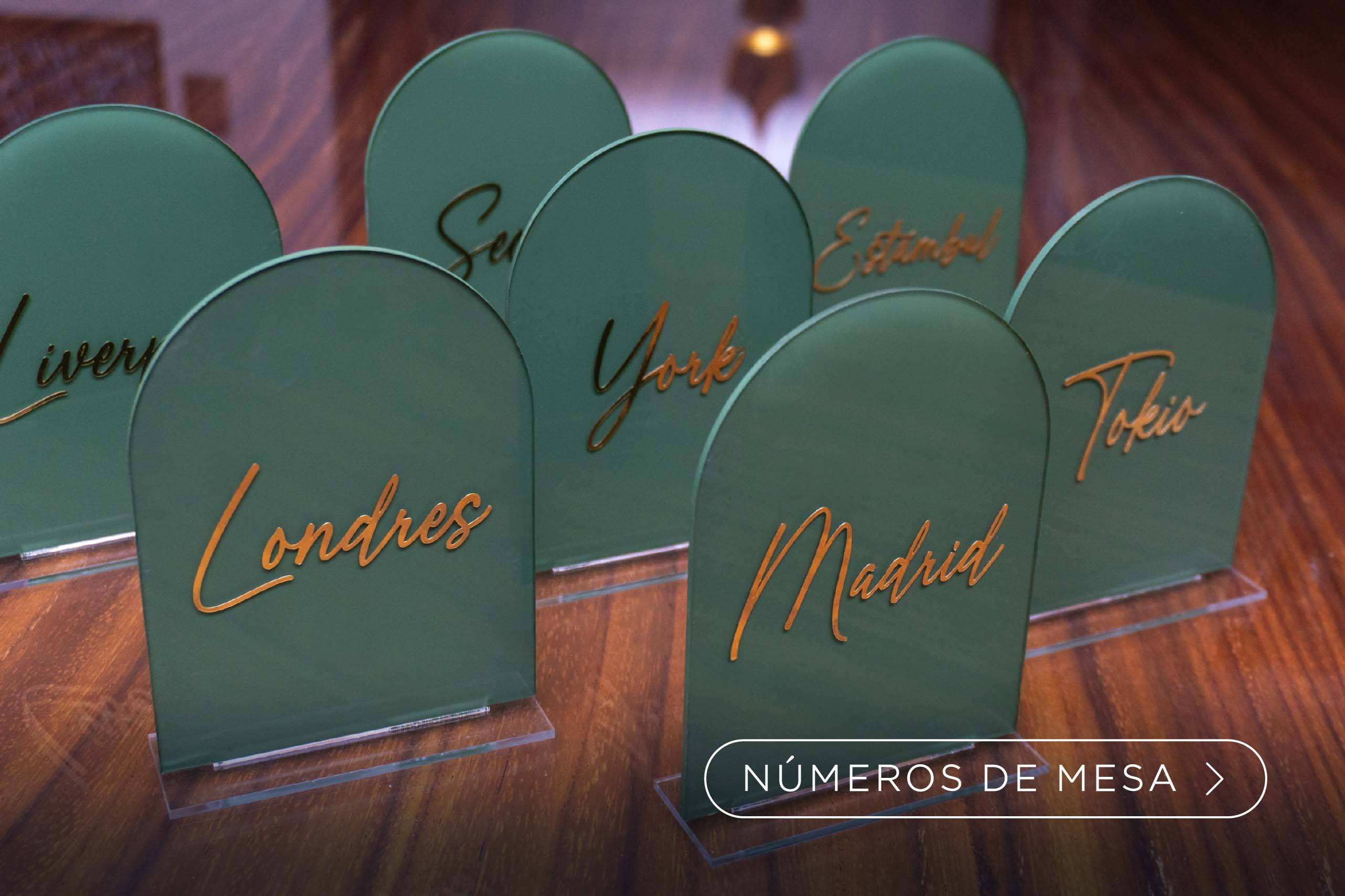 Números de Mesa para boda