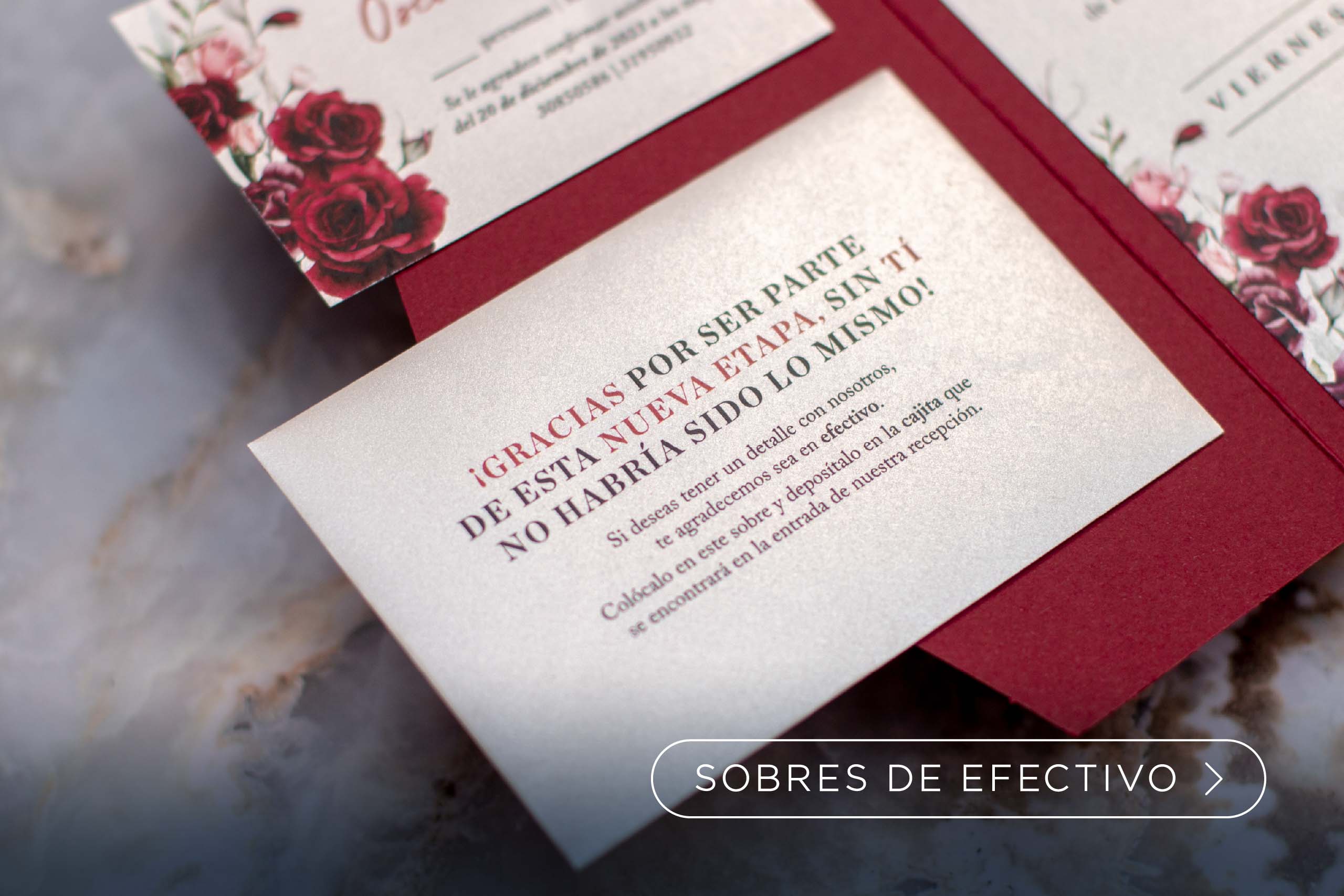 Sobres de regalo en efectivo