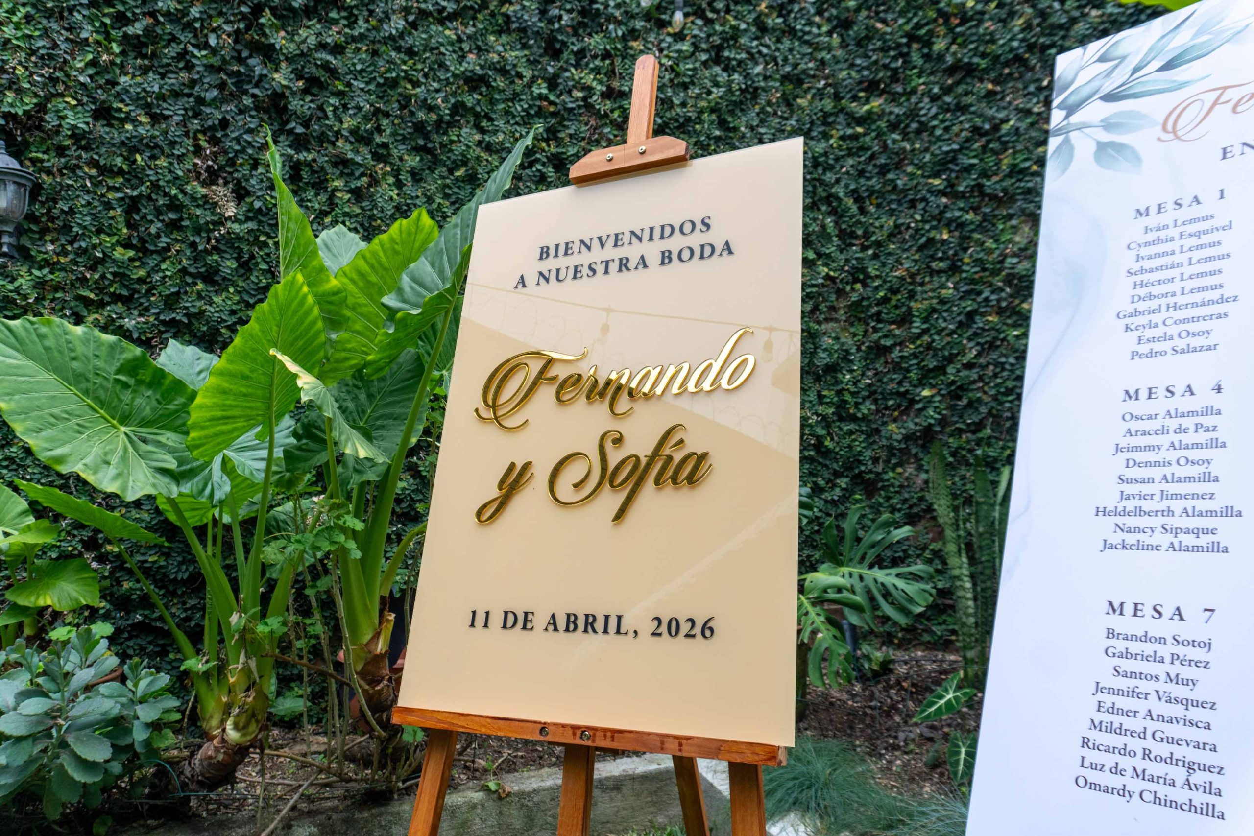 Rótulos de Bienvenida para Boda