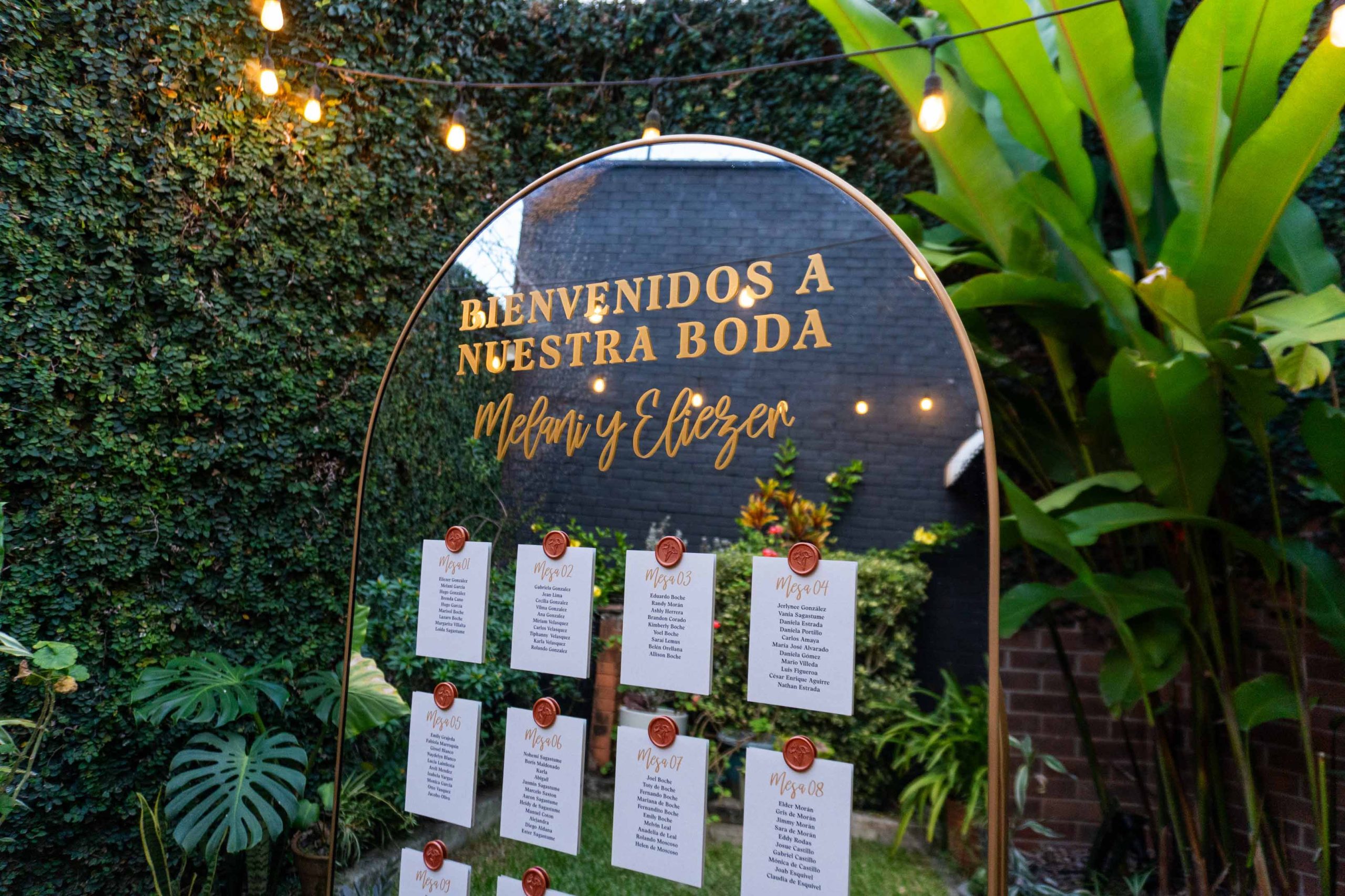 Rótulo de Seating Chart para Boda
